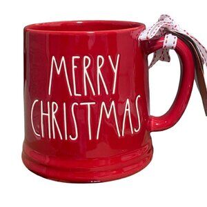 NEW Rae Dunn MERRY CHRISTMAS Red Ceramic Mug